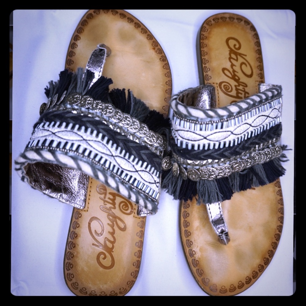 Naughty Monkey fringe sandals